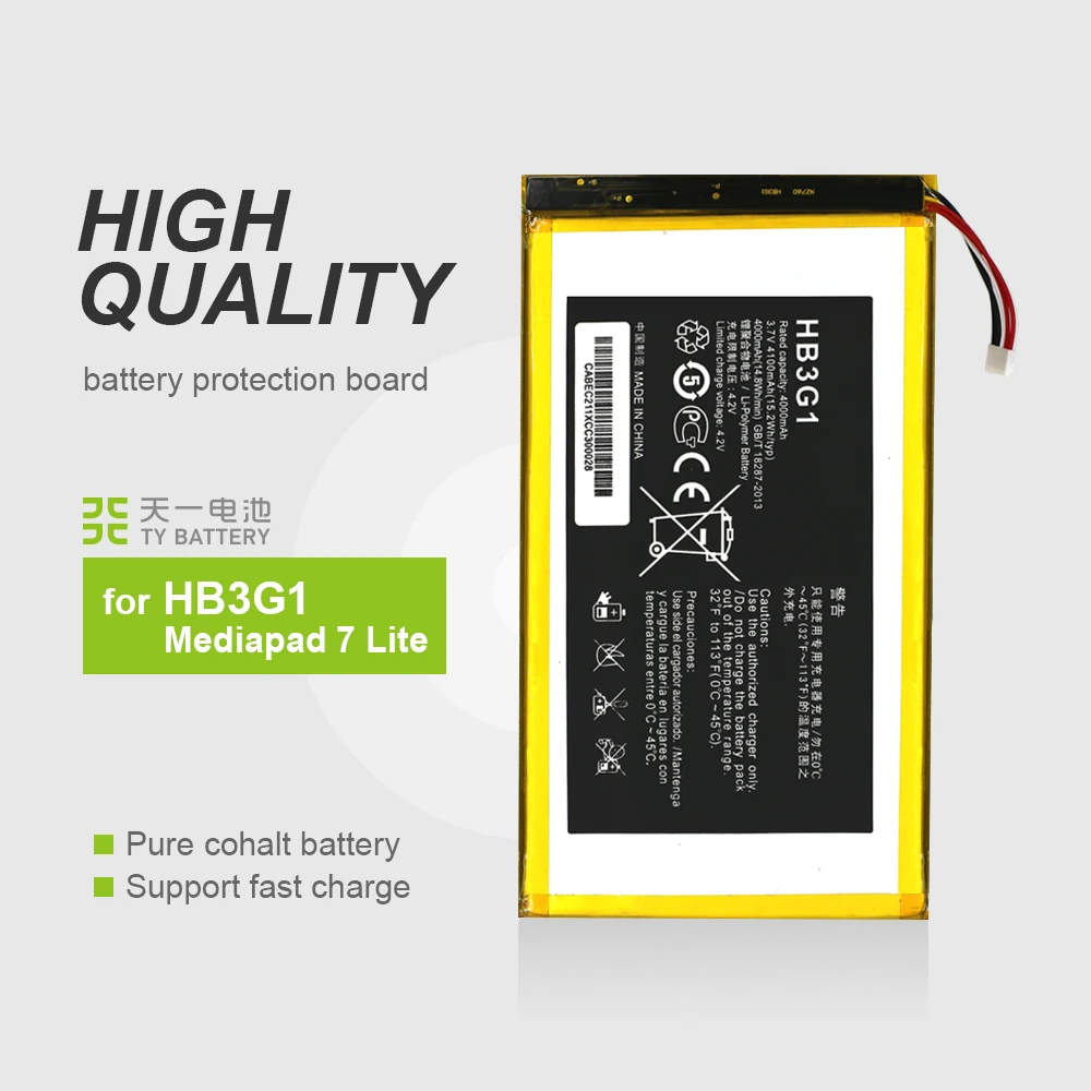 

For Huawei MediaPad 7 Lite s7-301u li-ion polymer battery original HB3G1 4100mAh