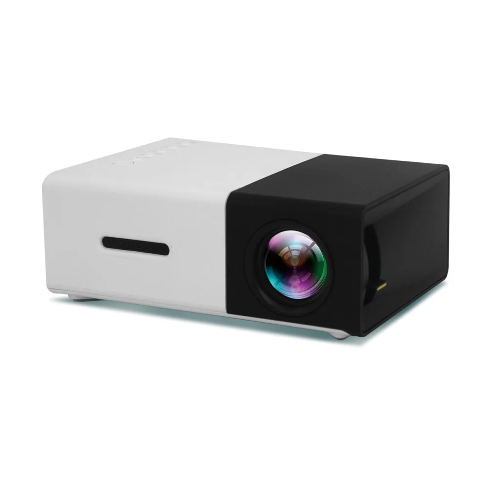 

Mini Projector Portable Pico Full Color LED LCD Video Projector for Present Video TV Movie Party Game Outdoor Entertainment, Yellow/blackblue