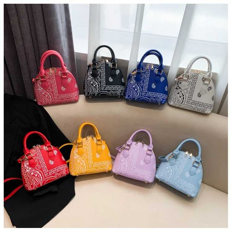 

New Style 2021 purses and handbags For Women Shell Shape Cashew Bandanna Ladies Purse