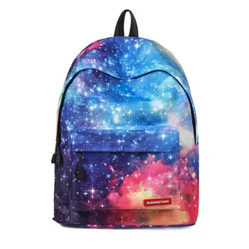 

V-117 Fashion Starry design nylon school bags student backpack