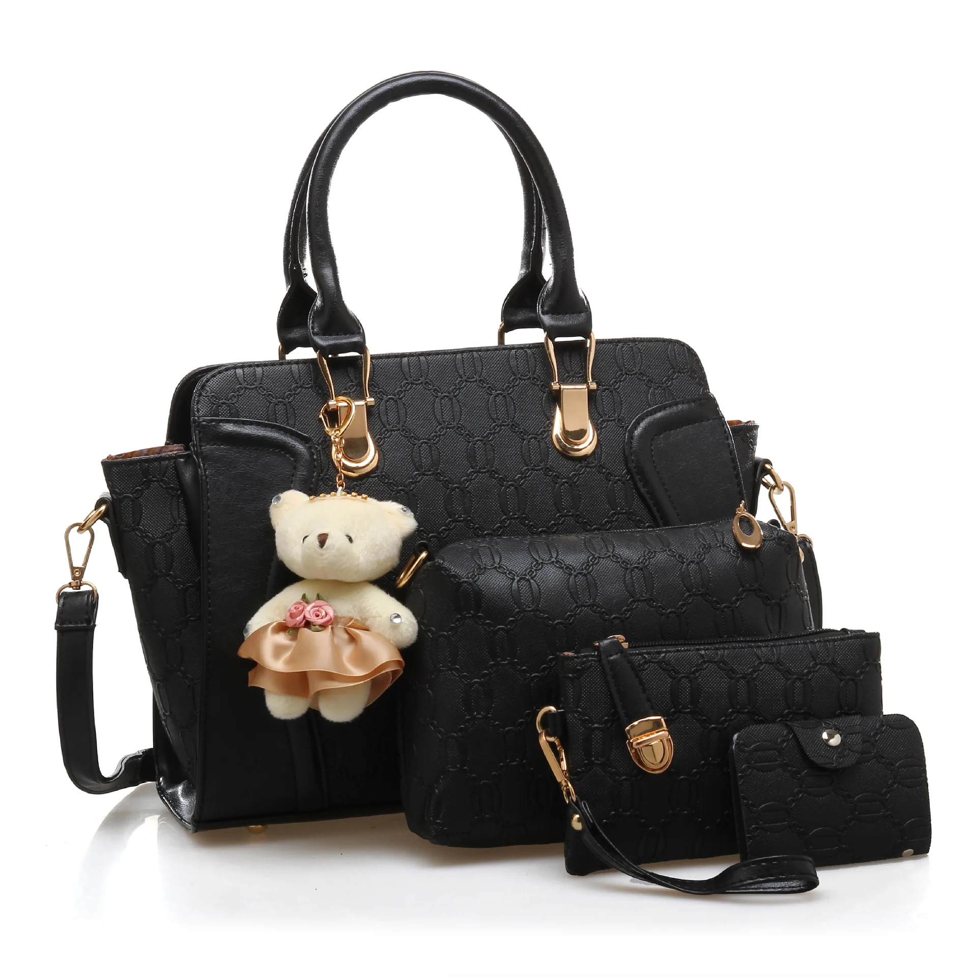 

New fashion 4-piece suit PU women's handbag for ladies, Customizable