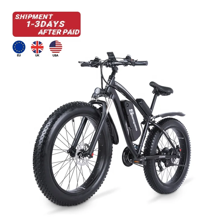 

SHENGMILO mx02s 1000W US UK EU Warehouse 26 Inch Fast Bike Fat Type Moped Electric Racing Bicycle emtb Mountain EBike For Adult