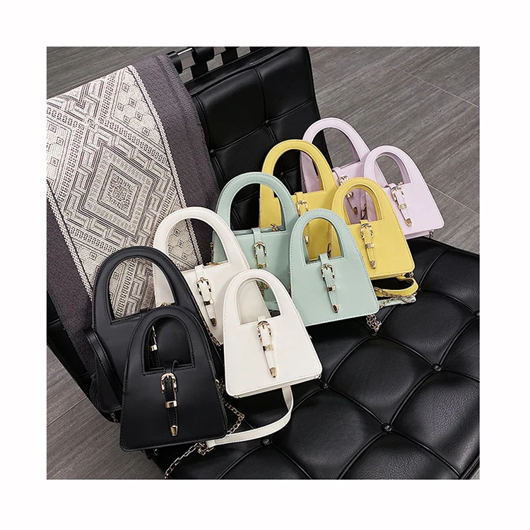 

Solid Color PU Leather Crossbody Bags For Women 2020 Belt Lock Shoulder Messenger Handbags Female Structured Top Handle Totes