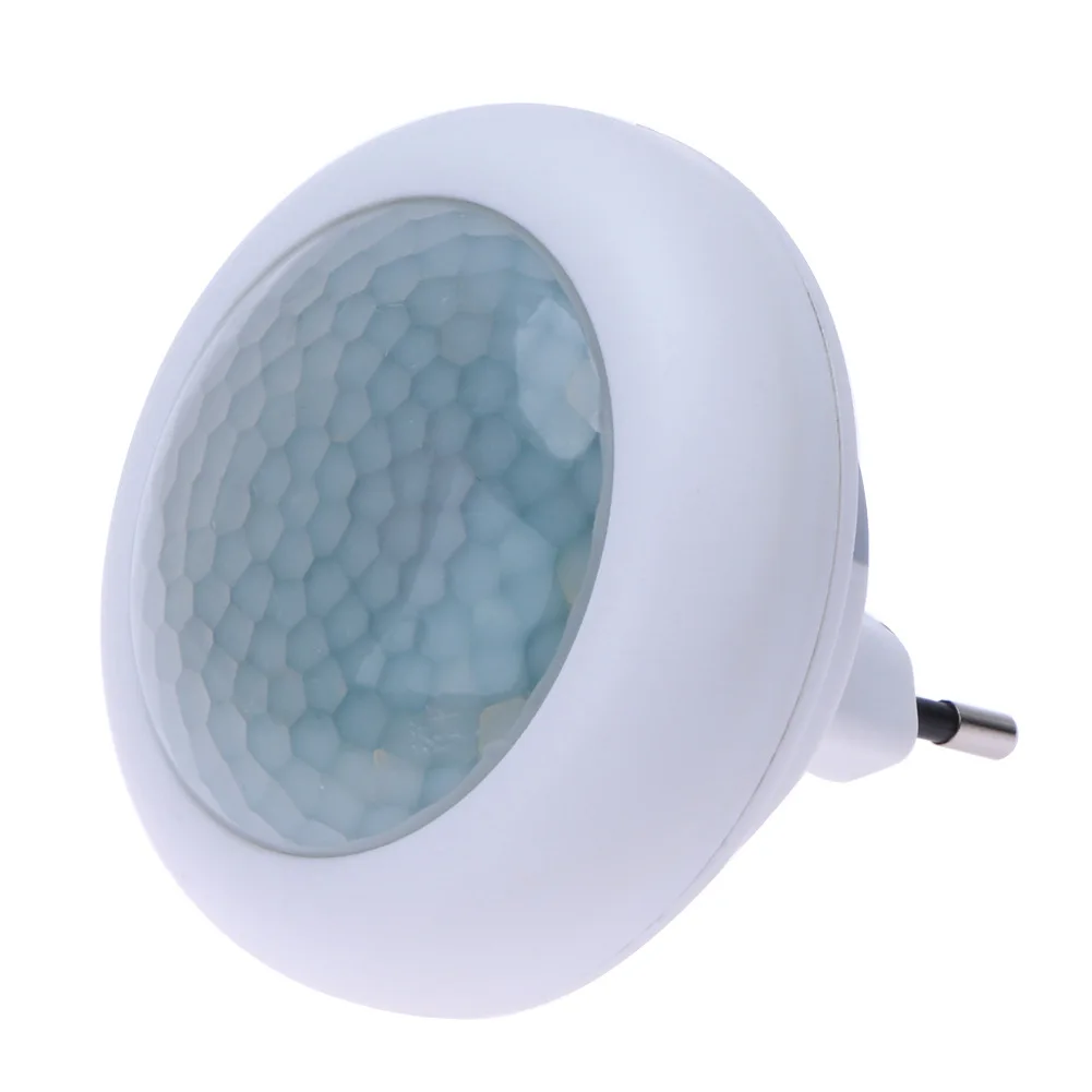 220v 0.5w plug switch PIR Sensor Round Shape LED Nightlight