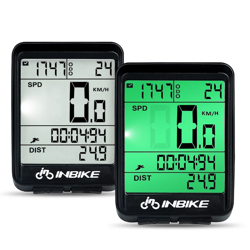 

Mountain Bike Odometer Waterproof Luminous Bicycle Code Table Digital Speedometer Bicycle Accessories Power Meter Bicycle, Black