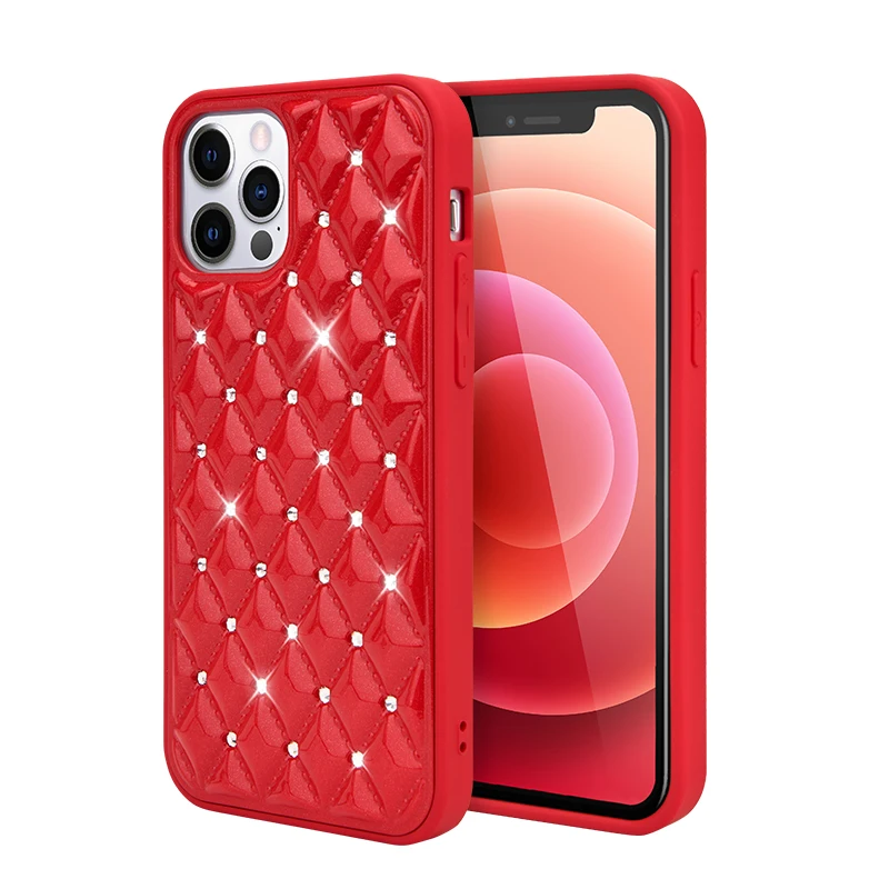 

Factory manufactor wholesale hot fashion diamond design diamond phone case cover apply to magsafe for iPhone 6-13 Pro Max, 7 colors