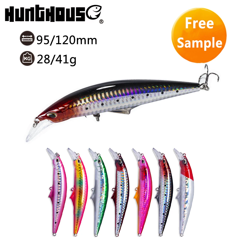 

wholesale hunthouse sea bass baits saltwater hard plastic sinking unpainted lure, Various
