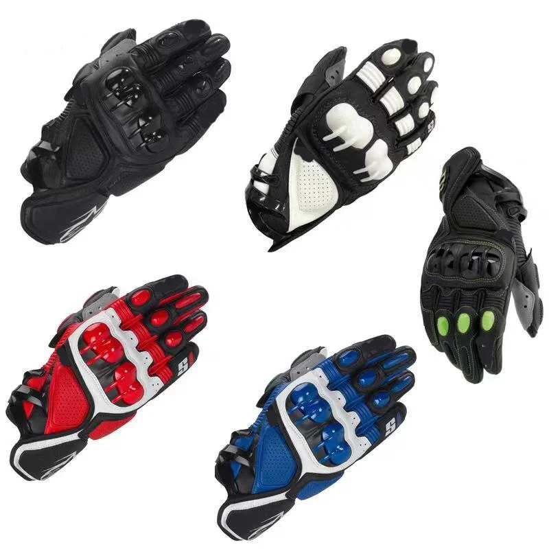 

Wildmx Gp Retro Classic Motocross Racing Pro Gloves SMX-1 Vented Leather Motorcycle Glove For Moto Gp M-XL