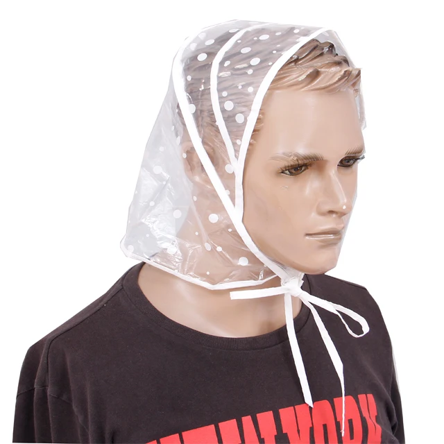 一次性塑料雨帽,透明 pe 雨帽作为促销礼品