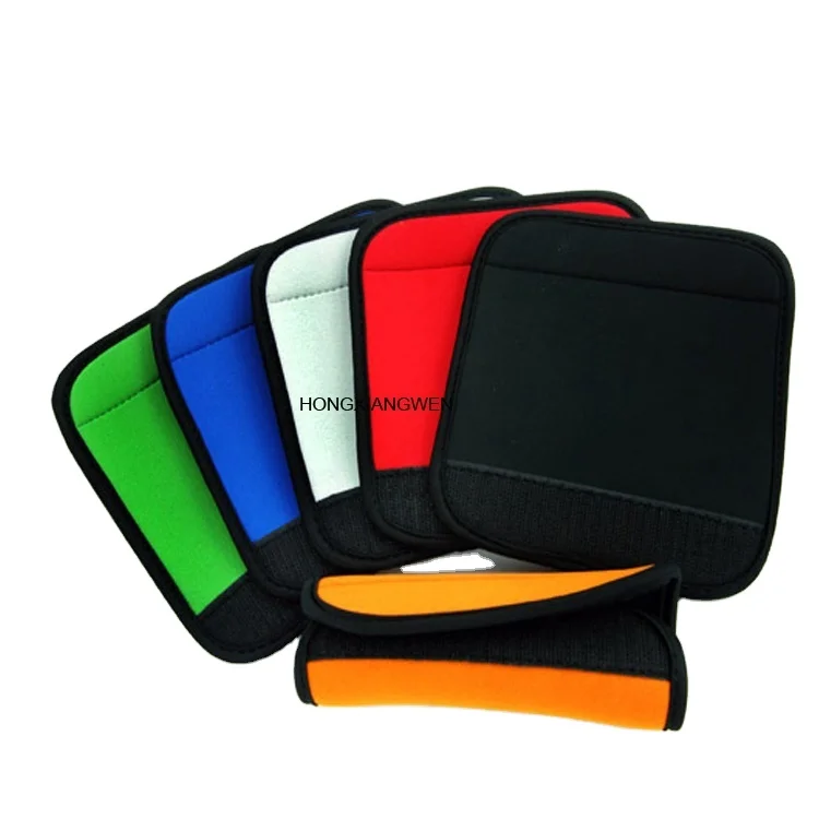 

Top Quality Logo Print Suitcase Neoprene Luggage Handle Cover Luggage Handle Wrap, Black,red,blue,any color is ok.