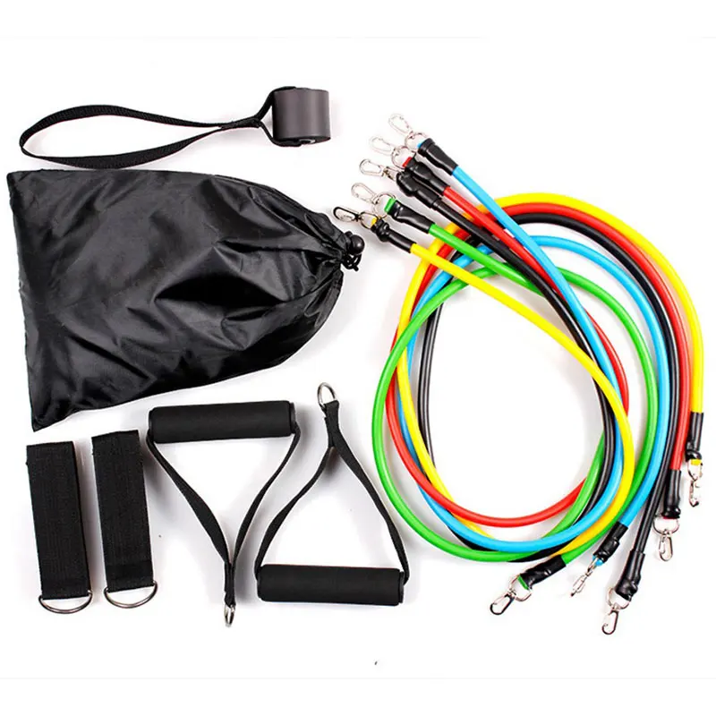 

1set Of Resistance Band, Tension Tape, Latex Tube, Fitness Equipment, Drawstring, Home Elastic Back Muscle