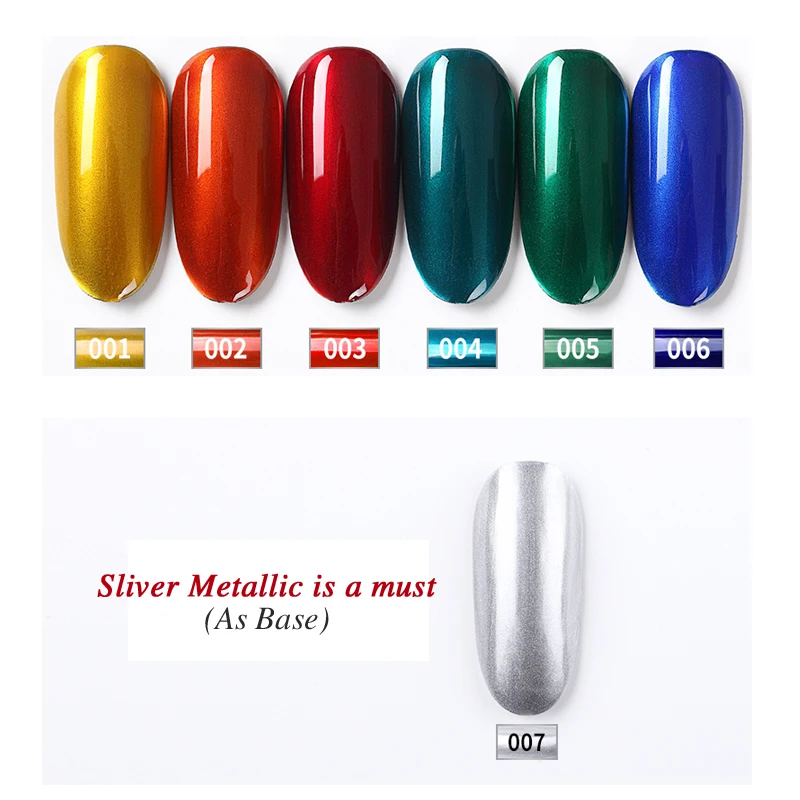 

Private label OEM chrome metallic silver uv gel nail polish