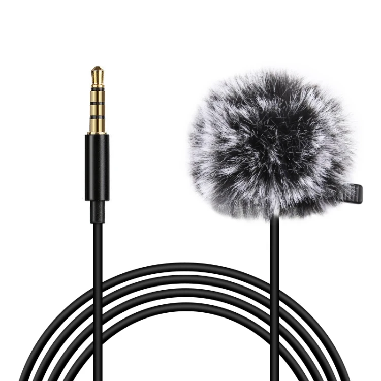 

Shockproof PULUZ 1.5m 3.5mm Jack Wired Recording Lavalier Microphone Electret Condenser Microphone For Mobile Phones