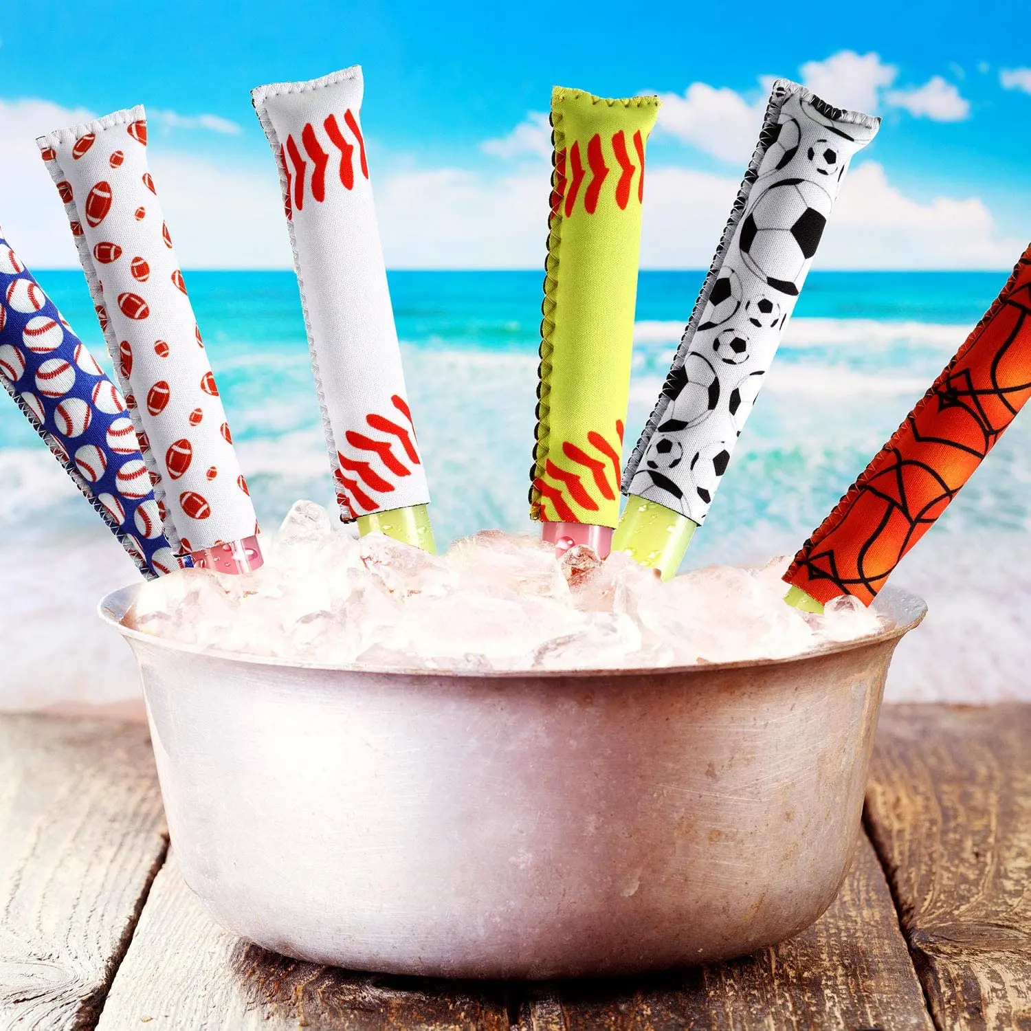 

Sport style Ice Pop socks Antifreezing Sleeves for DIY Ice Pop, Freezer Yogurt, Cocktail Treat Set