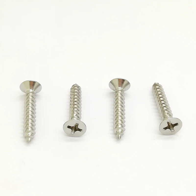 
High hardness zinc plated flat head phillips self tapping wood screw 