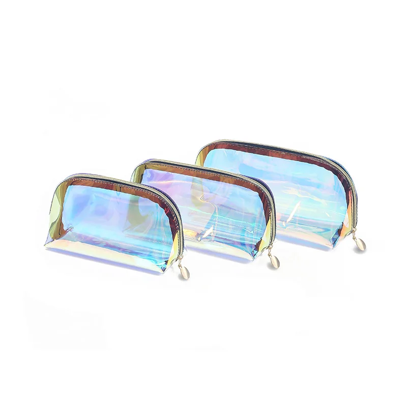 

New hot style holographic ladies beauty case laser clear cosmetic pouch bag