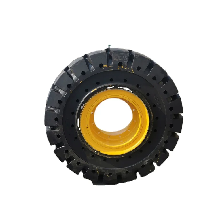 

Used on Ports And Metallurgical Sites Bias OTR Solid Tires Wheel Loader Tire, Black