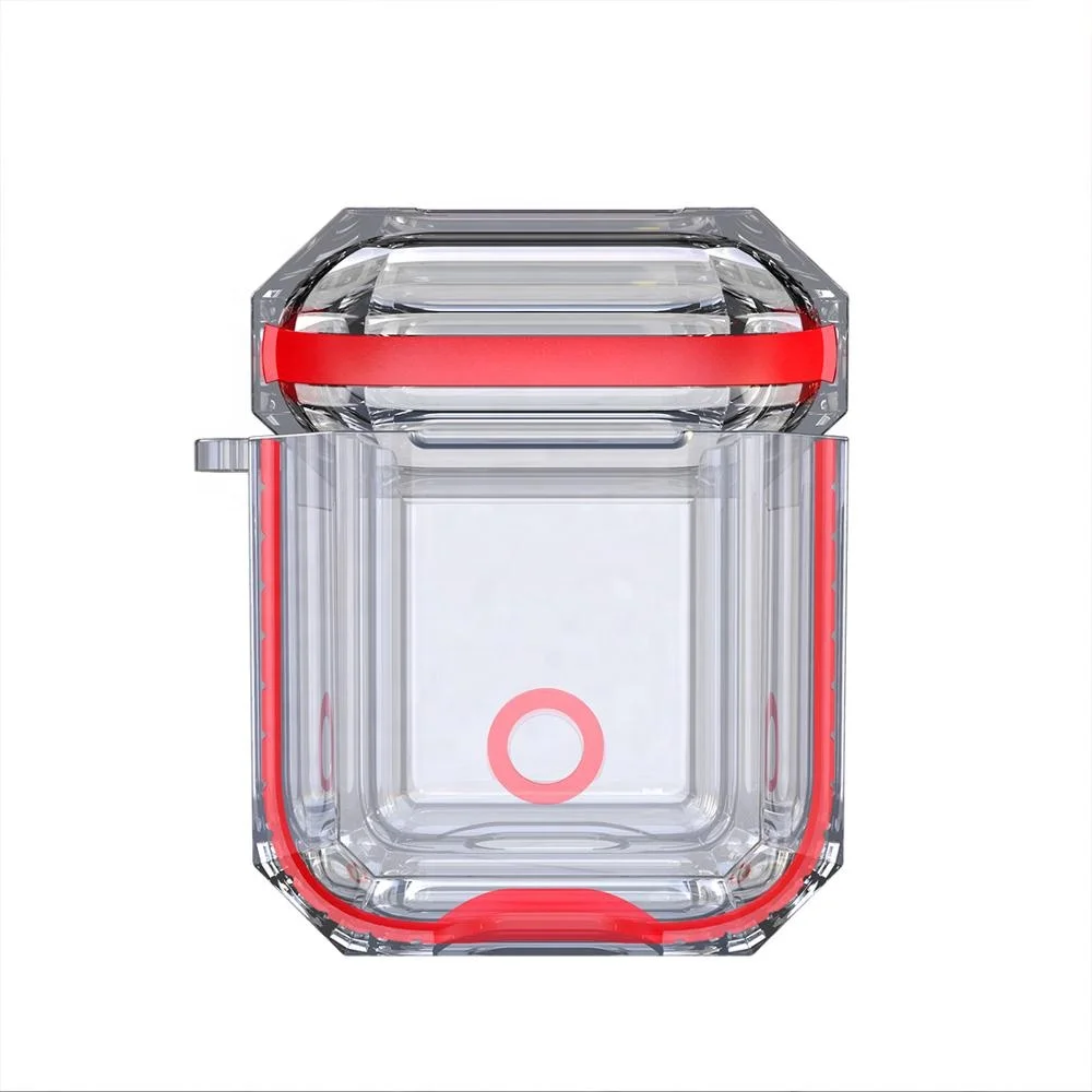 

China Manufacturer TPU TPE Hybrid Transparent Candy Colors 2 in 1 Earphone Protector Clear Headphone Case, Multi options