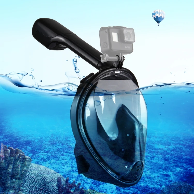 

PULUZ 220mm Tube Water Sports Diving Equipment Full Dry Snorkel Mask for for GoPro HERO9 Black and Other Action Cameras