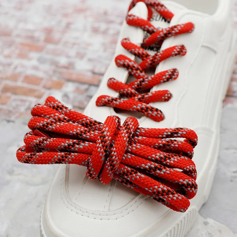 

Weiou Manufacturer 0.6 Width Black And Red Round Waterproof Polyester Shoestrings Shoelaces For jump-mans And yeezys Shoes, 3 colors mixed, ,support customized color