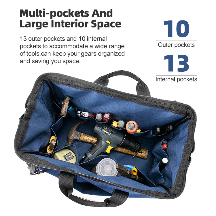 
Heavy Duty Durable tote Polyester Electrician work tools kit Shoulder electrical tool bag 