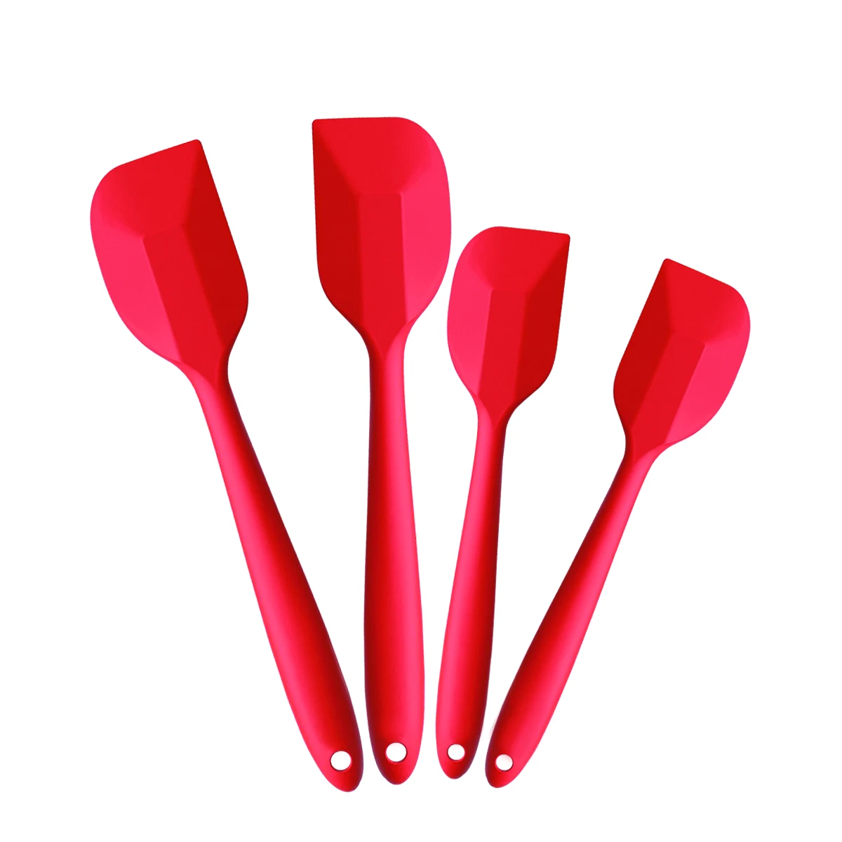 

Set of 4 Silicone Spatula Baking Tools Set for Non Stick Cooking Utensil set Heat Resistant Kitchen silicone Scraper, Red,black, green or custom color