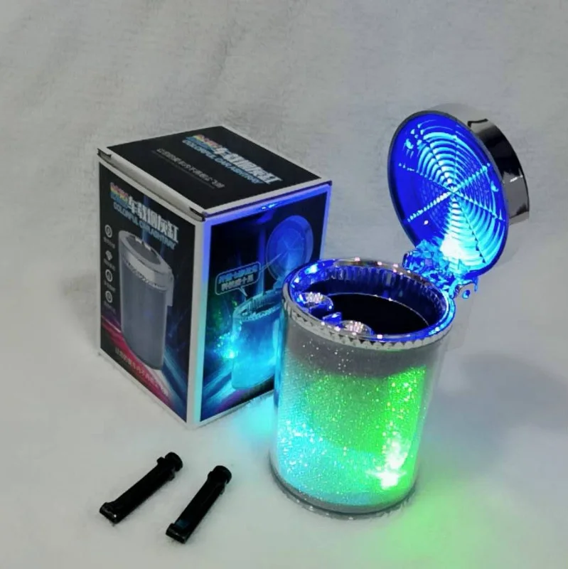 

Ashtrays For Cars Colorful Led Cup Shaped Ashtray With Cover, Pic