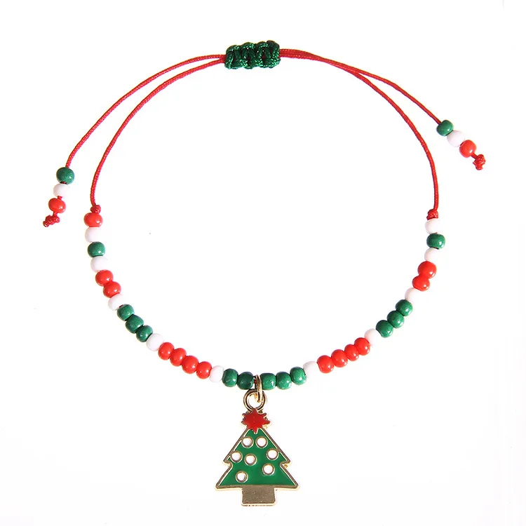 

Fashion Rice Beads Christmas Tree Bracelet Santa Claus Bracelet Christmas Gift