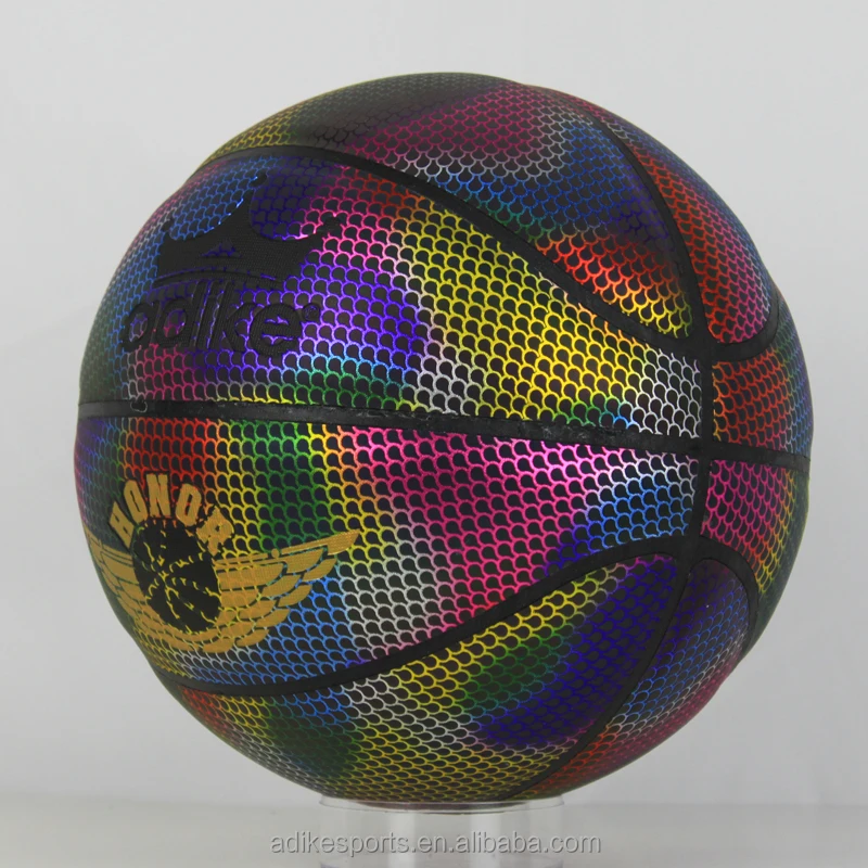 

adike baloncesto bolas de basquete basket ball my logo holographic glowing luminous basketball, Custom personality color