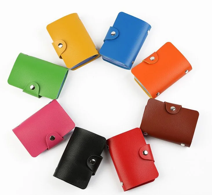 

Mini PU leather name card holder with 24 pockets