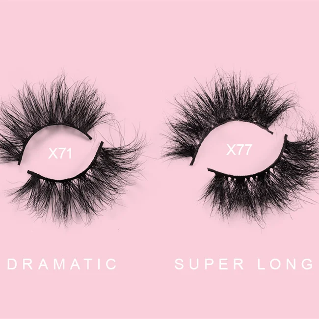 

Tulip 25mm 3D Mink Lashes Dramatic Full Strip Eyelashes with Free Packaging