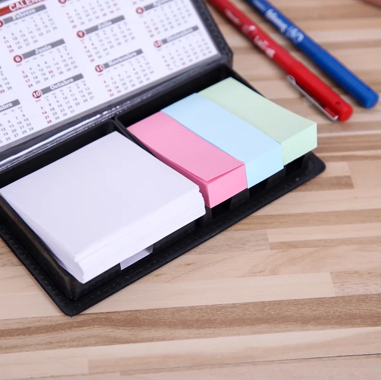 Pu Leather Cover Sticky Notes Box,Pu Leather Pocket Small Sticky Note
