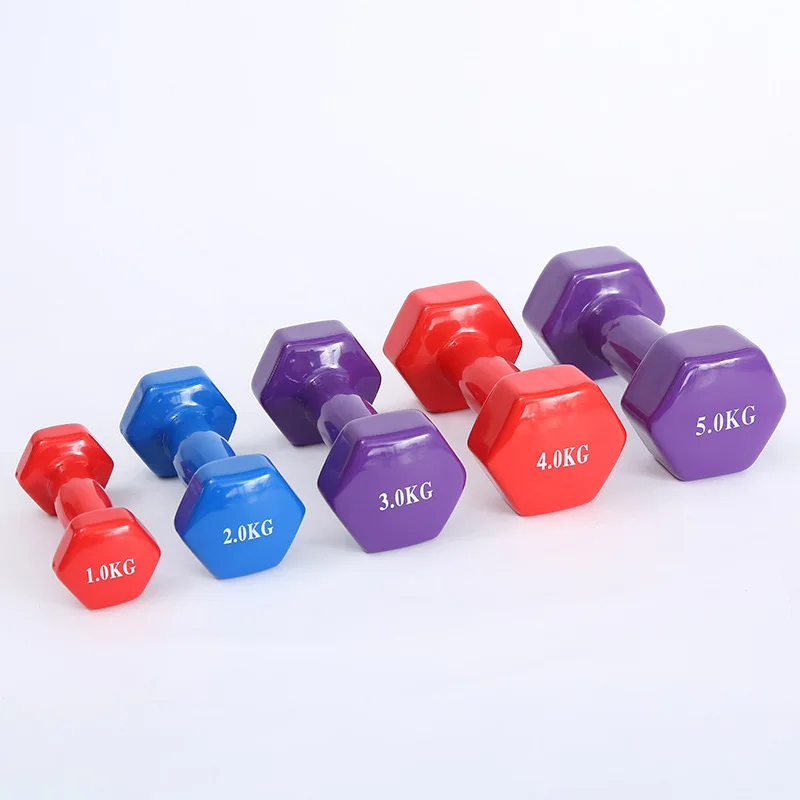 

Hot selling home fitness adjustable neoprene dumbbells, Red, blue, purple
