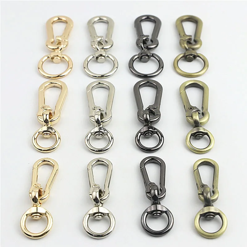 

Meetee F1-30 14/20mm Carabiner Hook with Spring Ring Hardware Accessories for Bag Strap Chain Swivel Clip Clasps Snap Buckles