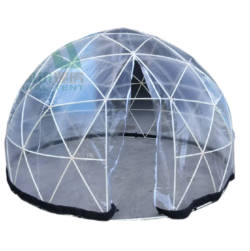 

UK restaurant 3.6m diameter transparent outdoor camping plastic igloo dome tent