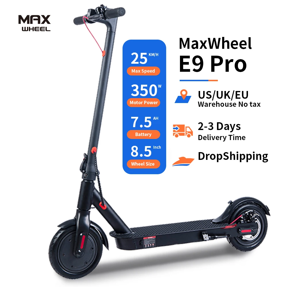 

scooter electrico E9PRO 2 Wheels OEM scooter - electric 6AH electric foldable adult scooter 350w