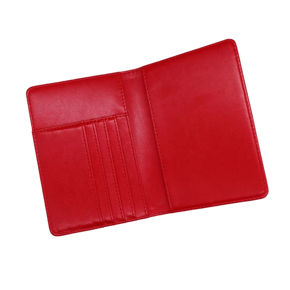 

PU Material High Quality Red Leather Fraternity Passport Holder Cover Case For Sorority