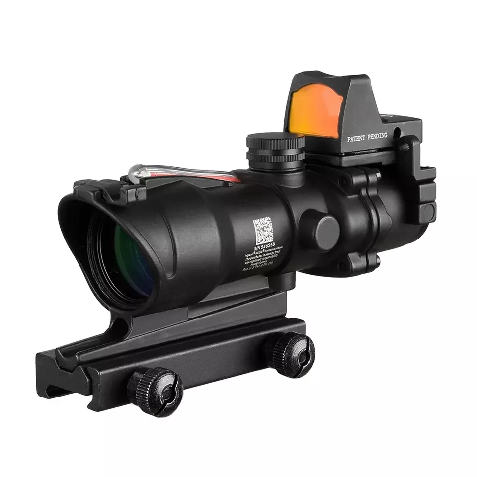 

ACOG Style 4X32 Real Red Fiber Source Red Illuminated Rifle Scope w/ RMR acog red dot 4x acog FOB Reference Price:Get Latest Pr, Black