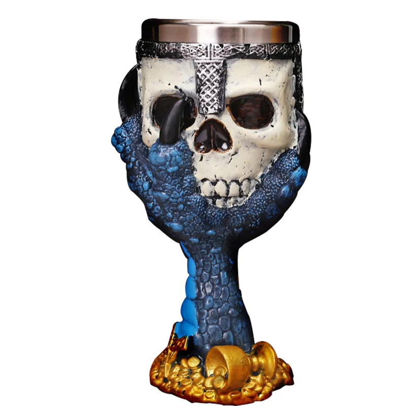 

Stainless Steel Skulls Claw Goblets Resin Skulls Mug Personalised Ornaments Decorative Crafts Beer Mugs Vodka Cup Drinkware