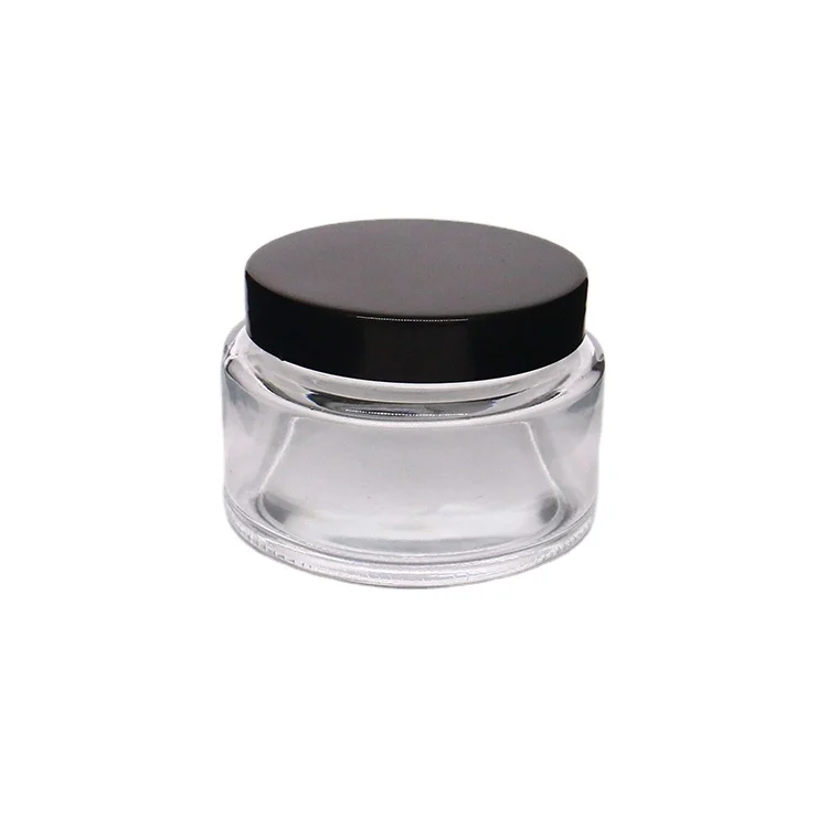 

3g 30g 50g 100g Round Straight Sided Glass Jar with Plastic Screw Lid