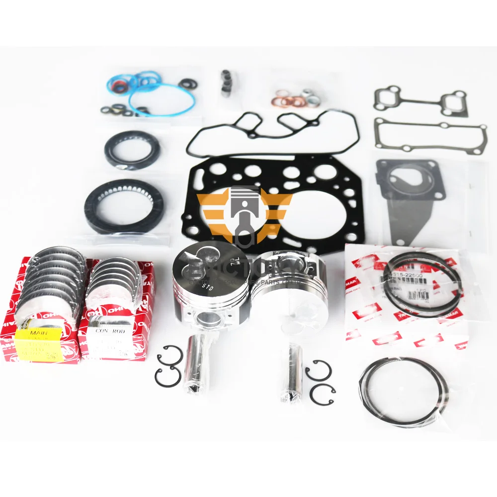 

For YANMAR spare parts 2D68E 2TNE68 overhaul rebuild kit piston ring bearing complete gasket