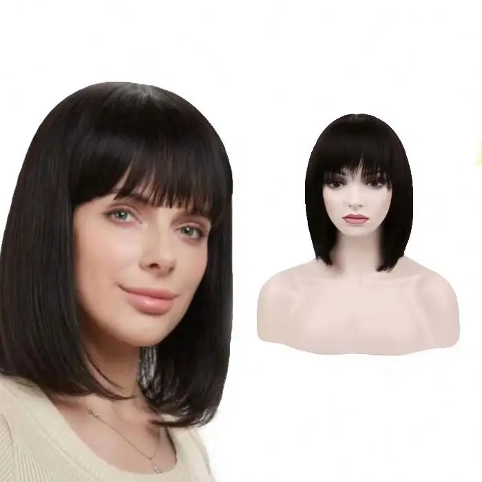 

In Stock Black Princess 10inch Bone Straight Afro Unprocessed Highlight Glueless Virgin Human Hair Afro Kinky Curly Wigs