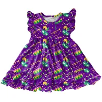 

kids clothing 2020 baby girls mardi gras dress kids smock dress