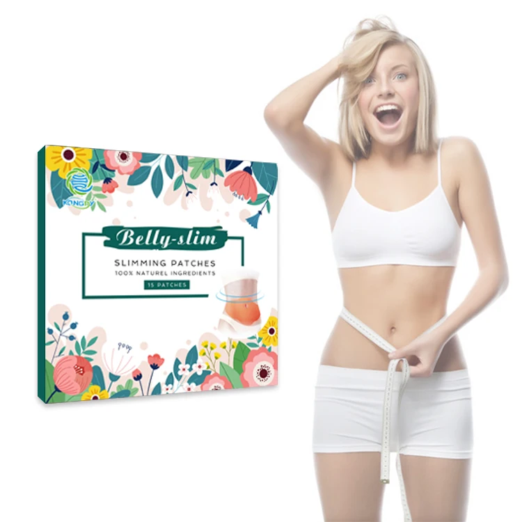 

slim aid patch 100% natural fat burning weight loss wonder belly tummy body tightening wrap slimming patch, White or custozmied as your needs