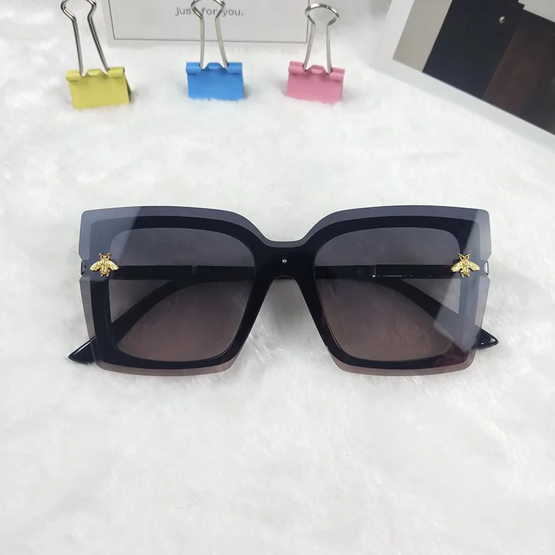 

2021 Wholesale Sun Glasses Women Shades Rimless Womens Trendy Square Ladies Designer Sunglasses