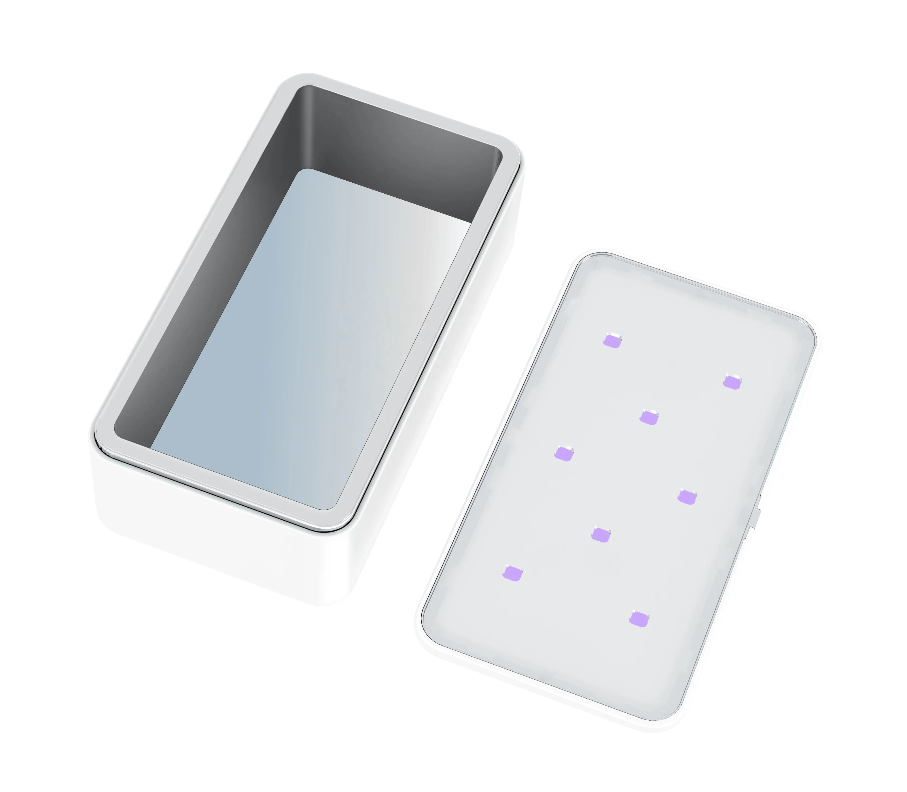 
factory hot sale LED UV sterilizer box with fast wireless charging 3 in 1 Phone Sterilization Box 