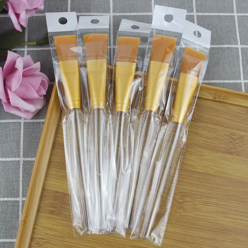 

private label transparent color single silicone makeup brush custom facial mask brush
