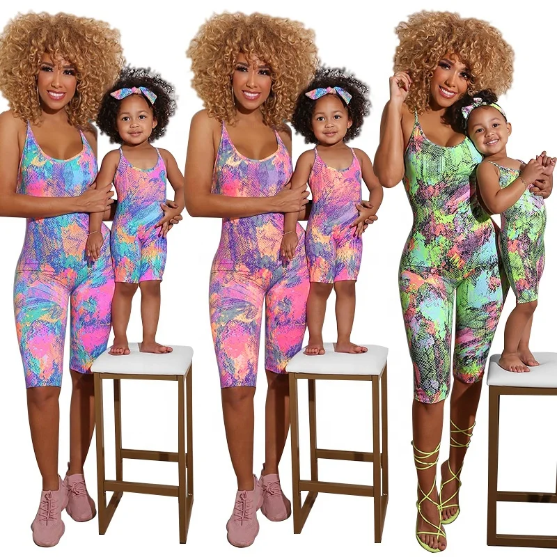 

XUYA wholesale mommy and me sets for girls matching mommy and me outfits summer