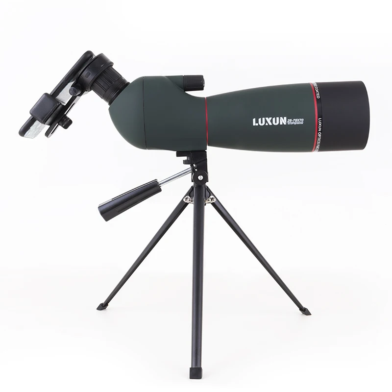 

LUXUN Zoom 25-75X70 Bird Watching Monocular Spotting Scope Phone Support Adapter Telescope Waterproof Hunting Telescope
