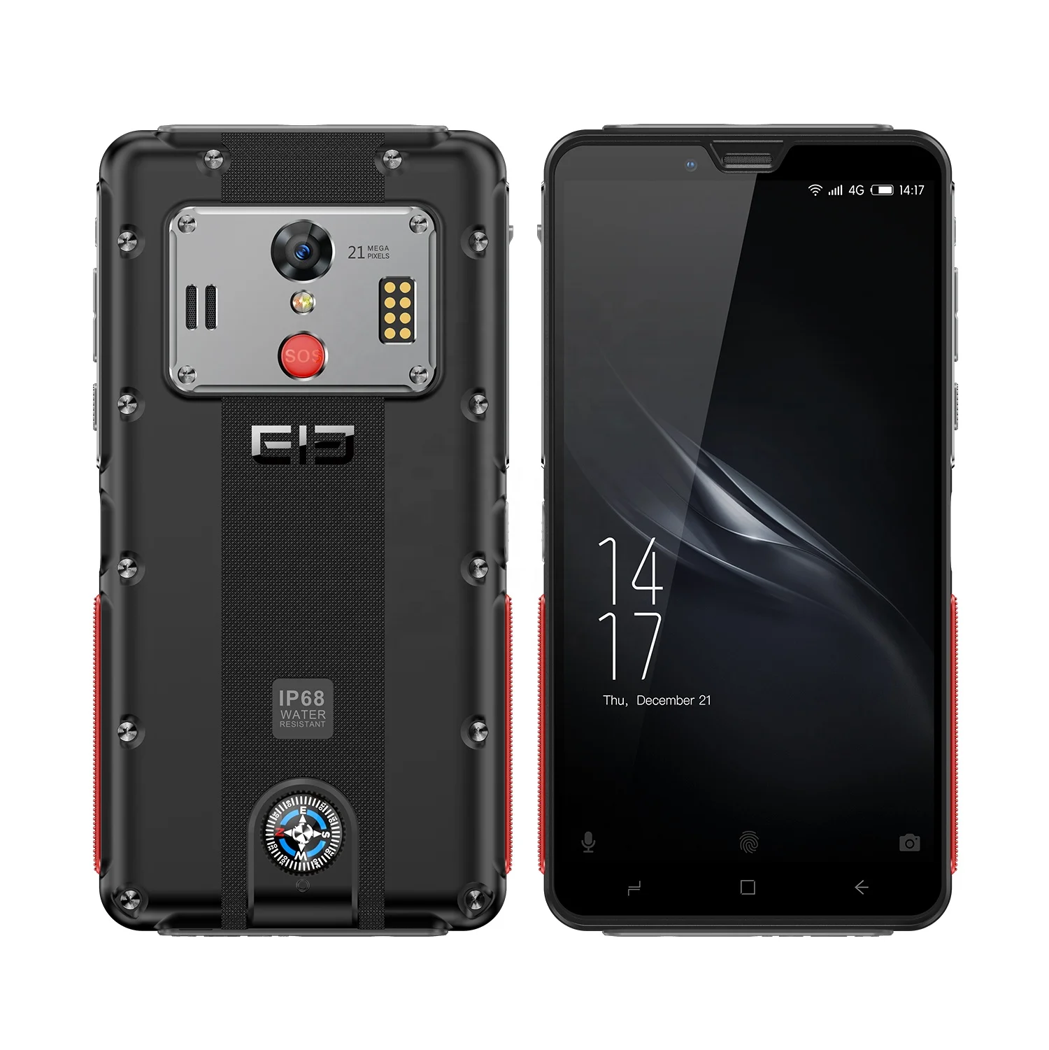 

Elephone Soldier 5.5 Inch 4GB 64GB waterproof IP68 2K screen Mobile Phone Android 8.0 MTK X25 Deca Core 21MP 5000mAh Smartphone